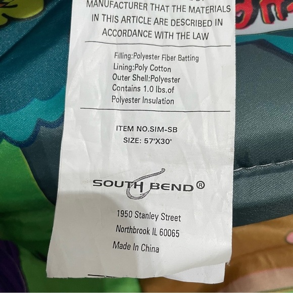 Vintage "The Simpsons" TV Show Kids Sleeping Bag Sleepovers Camping Zip Up 57x30 - Picture 11 of 11